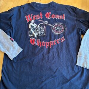 VNTG West Coast Choppers Jesse James Long Sleeve Layered Shirt XL